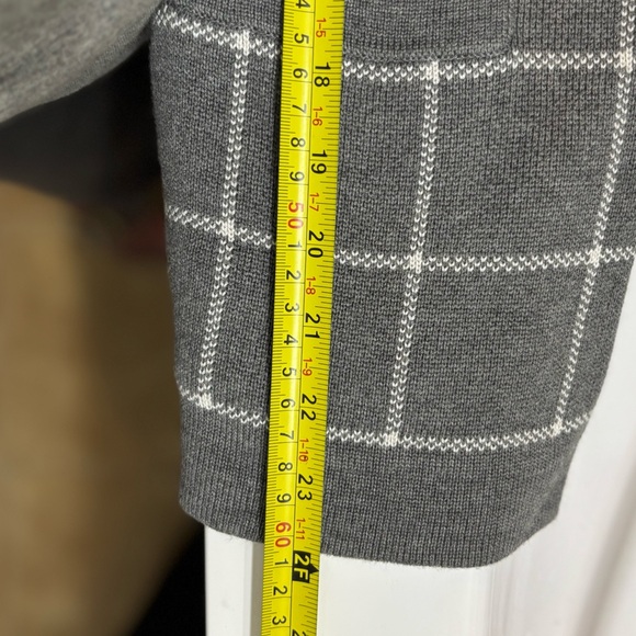 Banana Republic Windowpane Swing Cardigan Gray & White Double Breasted Size S - Picture 15 of 16